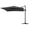 Instahut Outdoor Umbrella 3m Umbrellas Cantilever Stand Sun Roma 360 Degree Charcoal