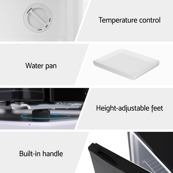 Devanti 31L Small Upright Freezer Vertical Freezer Black Awezingly