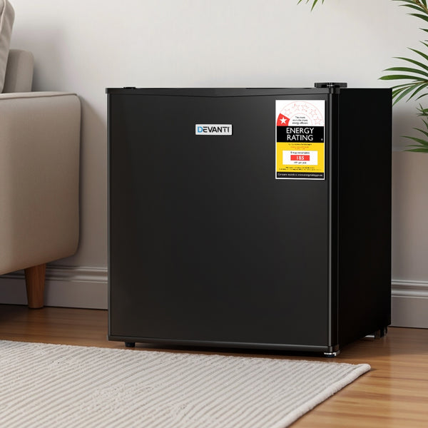 Devanti 31L Small Upright Freezer Vertical Freezer Black Awezingly