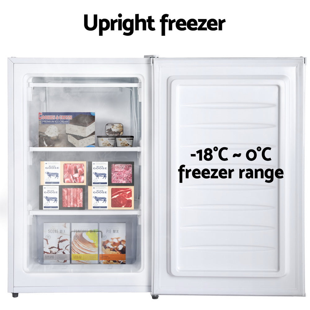 Devanti 81L Upright Freezer Fridge White DEVANTI