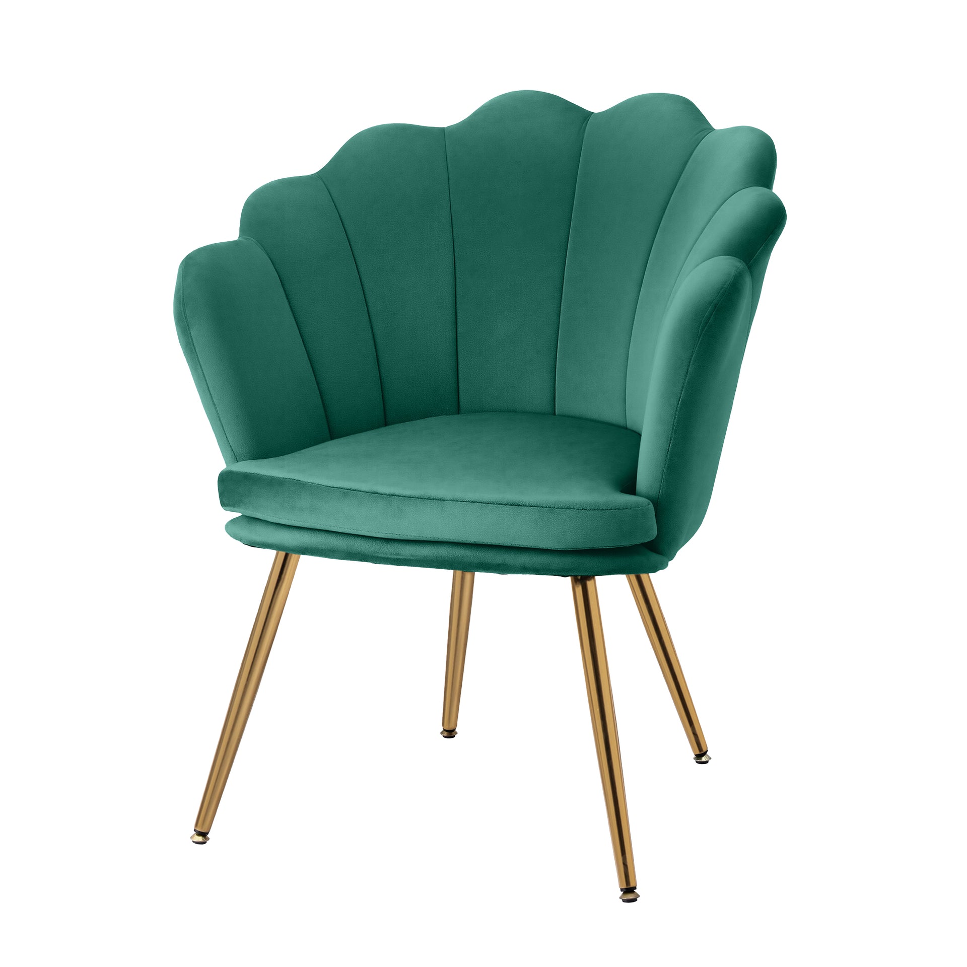 Artiss Armchair Lounge Chair Accent Armchairs Retro Lounge Accent Chair Single Sofa Velvet Shell Back Seat Green Artiss