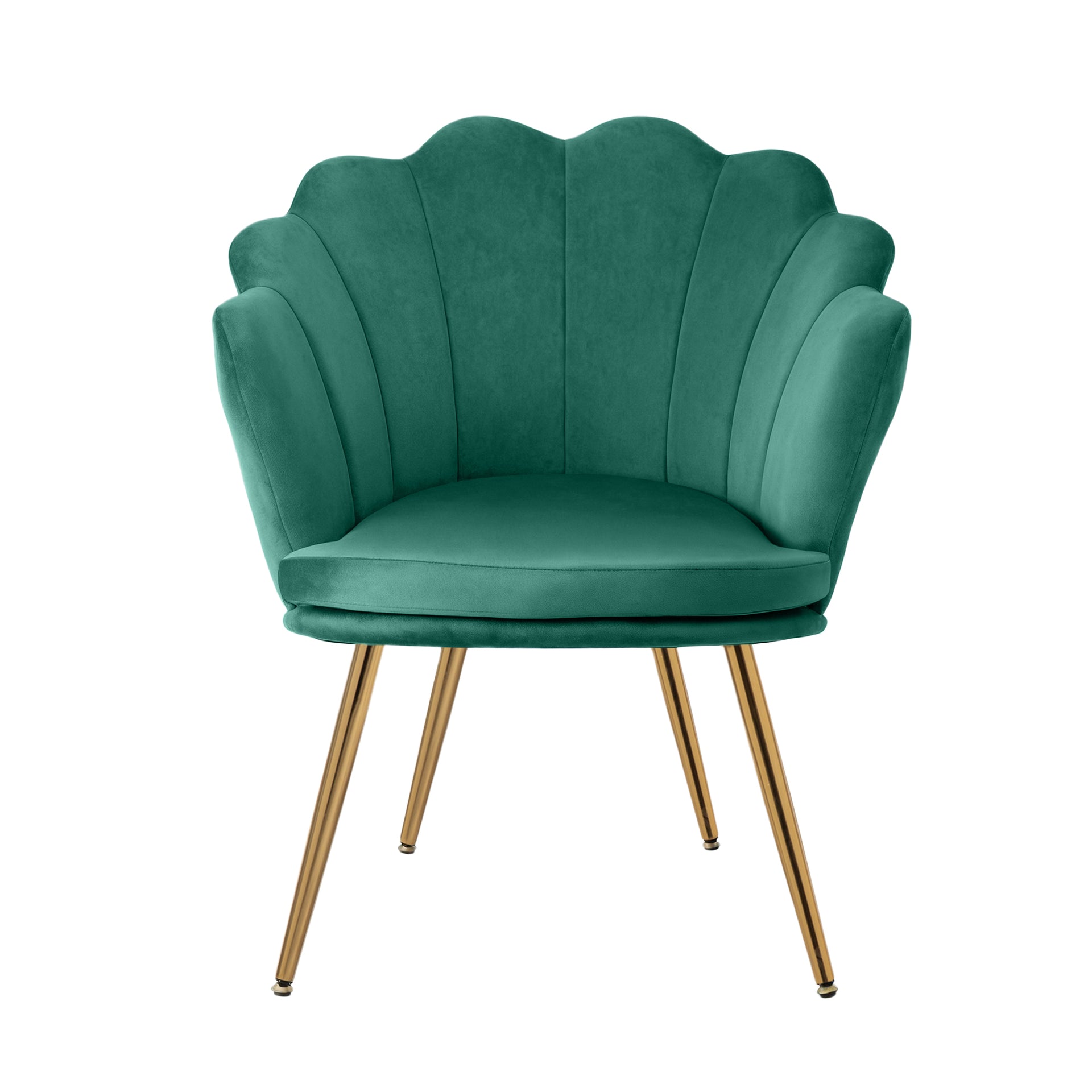 Artiss Armchair Lounge Chair Accent Armchairs Retro Lounge Accent Chair Single Sofa Velvet Shell Back Seat Green Artiss