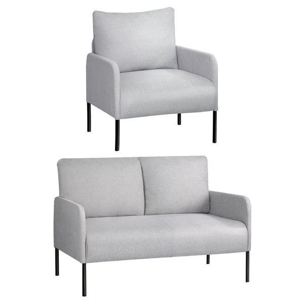 Artiss Armchair 4 Seater Sofa Set Pillow Gery Kane Artiss
