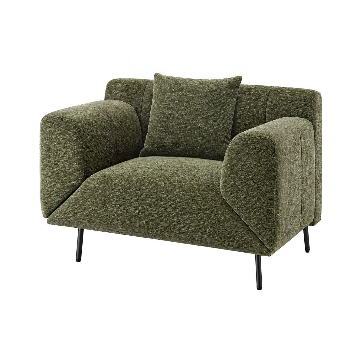 Artiss Armchair 3-in-1 Convertible Chenille Lounger and Daybed Green Awezingly