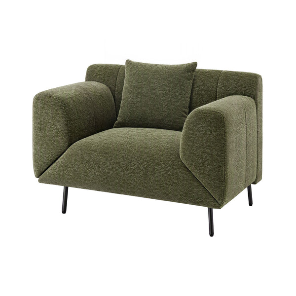 Artiss Armchair 3-in-1 Convertible Chenille Lounger and Daybed Green Awezingly