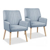 Artiss 2X Armchair Fabric Blue Grey