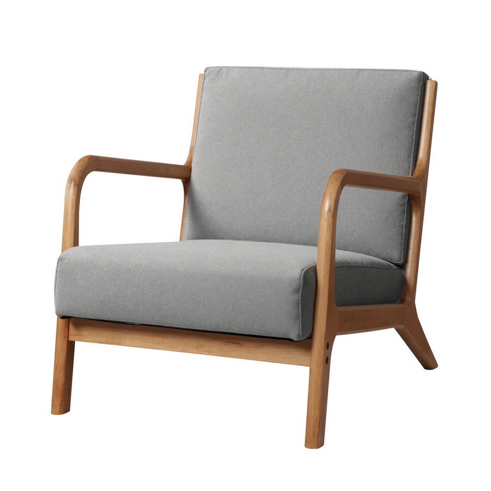 Artiss Armchair Fabric Light Grey Awezingly