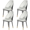 Artiss Dining Chairs Set of 4 Leather Seat Beige and Black
