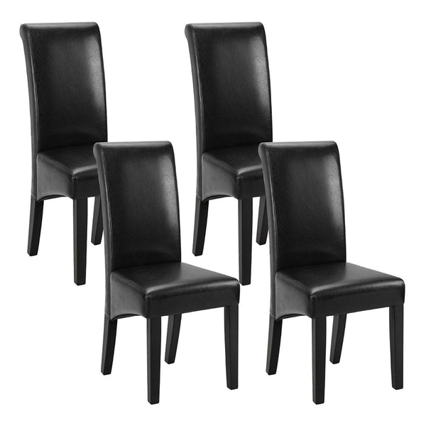 Artiss Dining Chairs Set of 2 Leather Parsons Chair Black Artiss