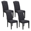 Artiss Dining Chairs Set of 4 Linen Parsons Chair Dark Grey