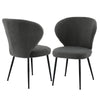 Artiss 2x Dining Chairs Sherpa Boucle Wing Back Grey