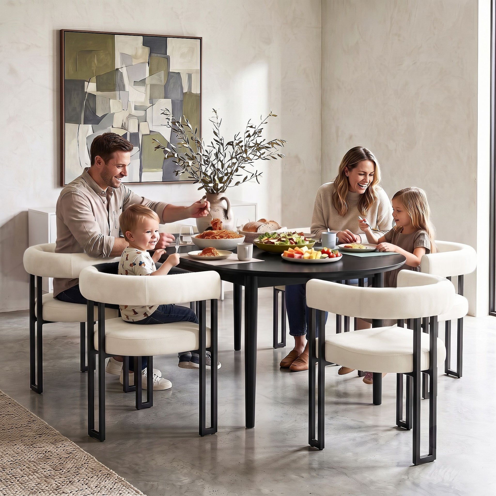 Artiss Dining Chairs Set of 2 Velvet Upholstered Barrel Chairs with Curved Armrests & Back Beige Awezingly