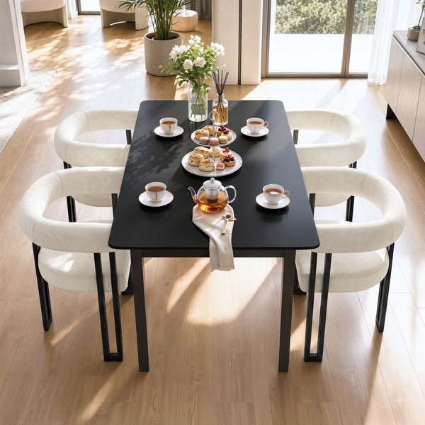 Artiss Dining Chairs Set of 4 Velvet Upholstered Barrel Chairs with Curved Armrests & Back Beige Awezingly