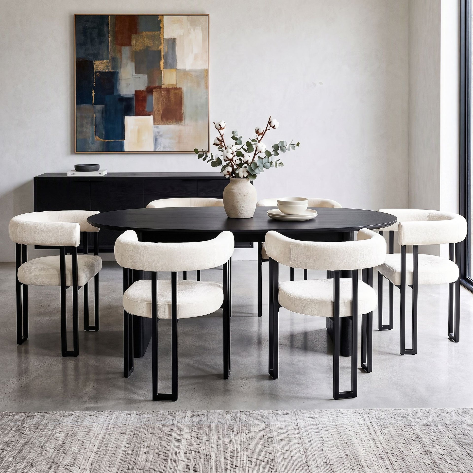 Artiss Dining Chairs Set of 6 Velvet Upholstered Barrel Chairs with Curved Armrests & Back Beige Awezingly
