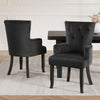 2x Artiss Dining Chairs Velvet French Provincial Armchair Black