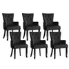 6x Artiss Dining Chairs Velvet French Provincial Armchair Black