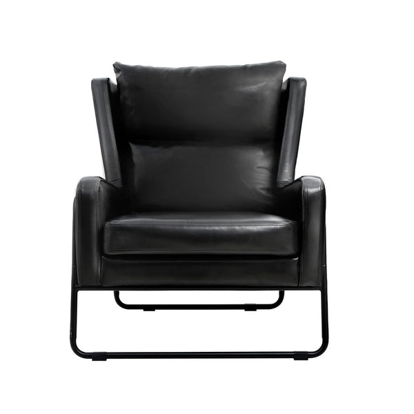 Artiss Armchair Accent Chair PU Leather Wingback Black Artiss