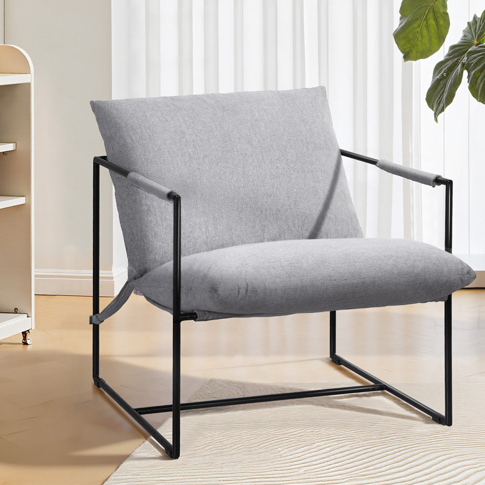 Artiss Armchair Lounge Chair Sling Grey Artiss