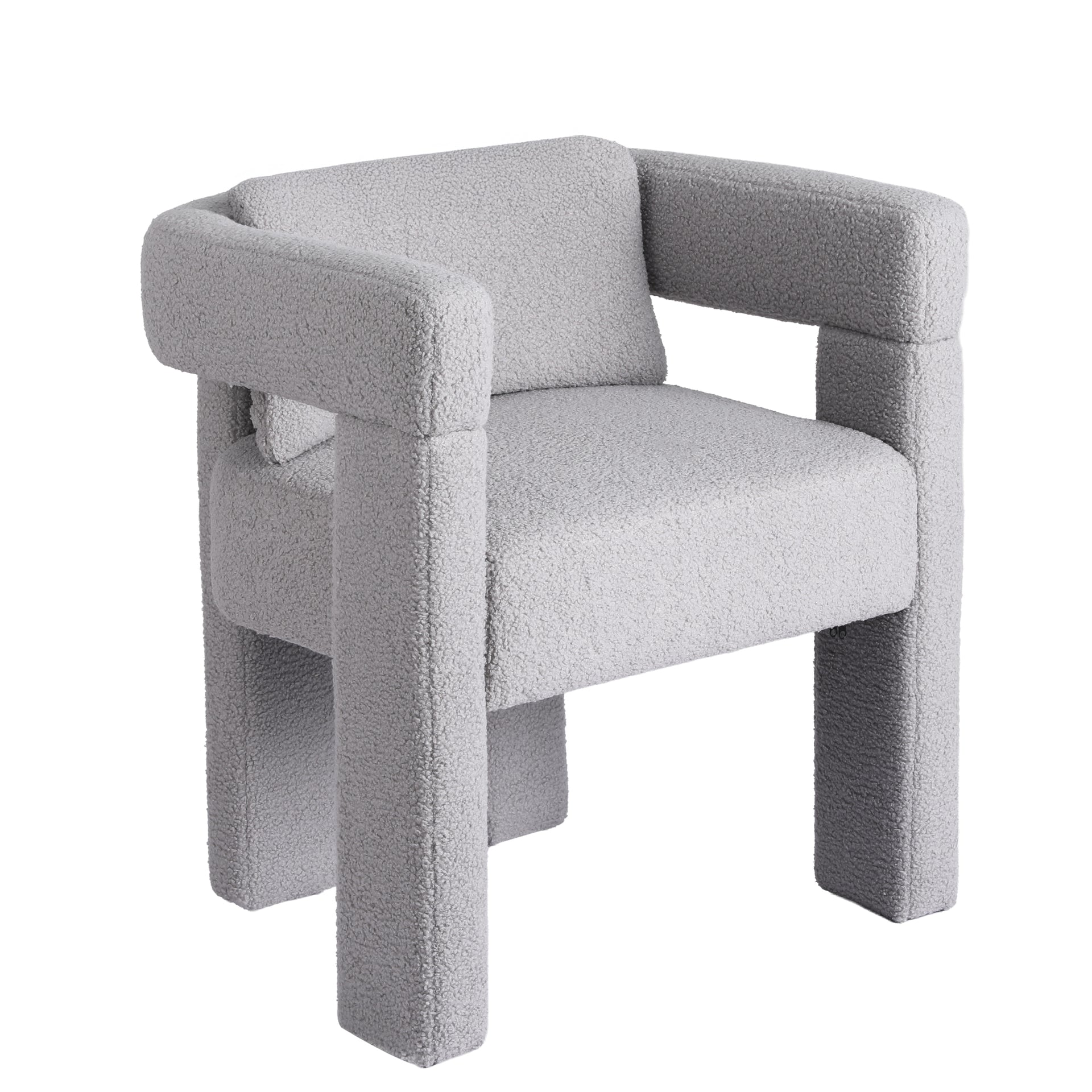 Artiss Armchair Accent Chair Lounge Sofa Couch Boucle Fabric Grey Awezingly