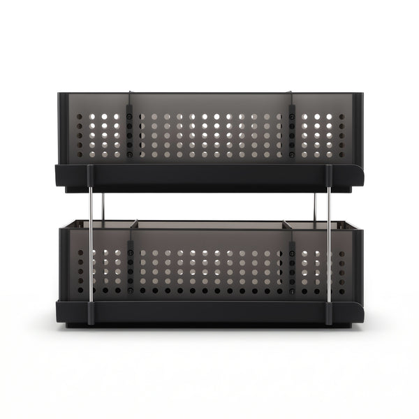 Artiss Under Sink Organizer 2 Tier Pull Out Drawer with Removable Baskets & Divider Awezingly