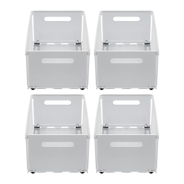 Artiss 4 Pack Pull out Drawers for Cabinets Foldable Slide Out Drawers Artiss