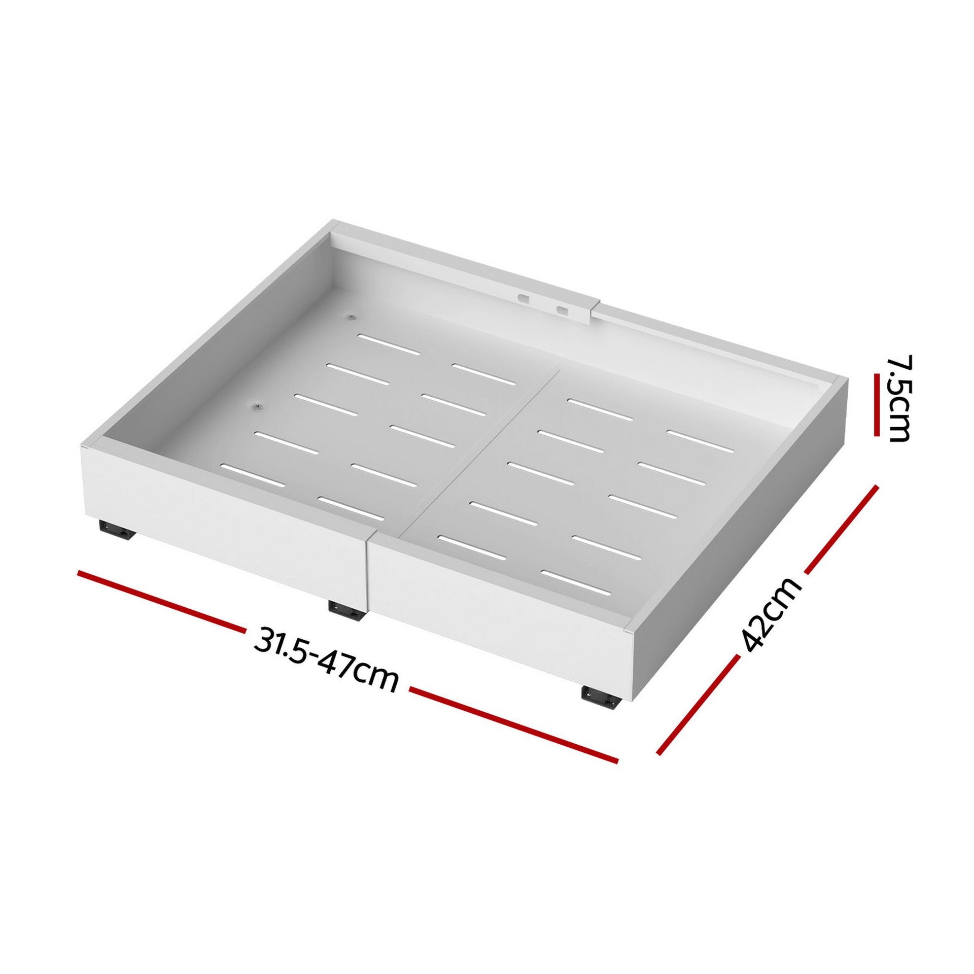 Artiss 2 Pack Pull Out Drawers for Cabinets Expandable Cabinet Organizer White Awezingly