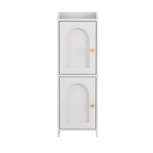 Artiss Bathroom Storage Cabinet 2-Tier Slim Toilet Organizer Adjustable White Awezingly
