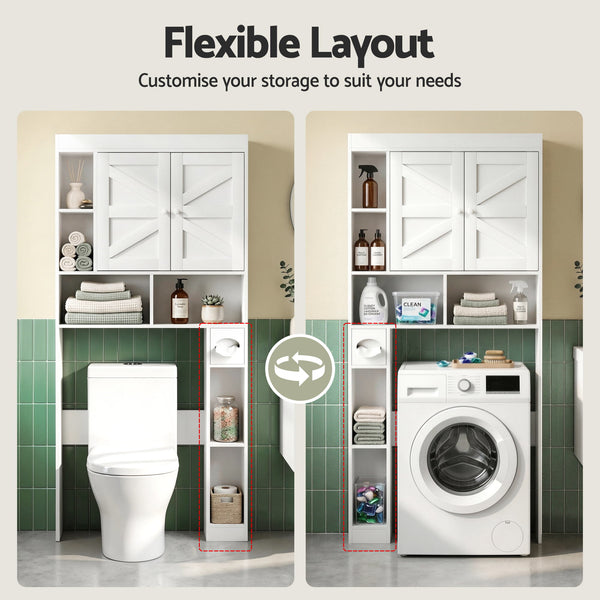 Artiss Bathroom Storage Cabinet Over The Toilet Organiser Laundry Shelf Holder Awezingly