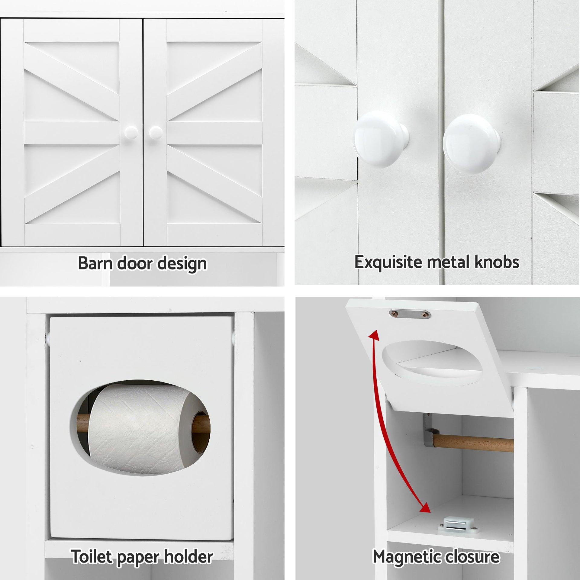 Artiss Bathroom Storage Cabinet Over The Toilet Organiser Laundry Shelf Holder Awezingly