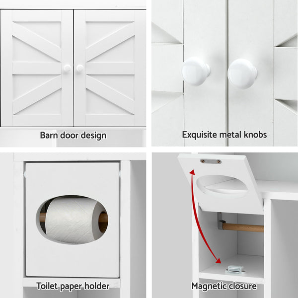 Artiss Bathroom Storage Cabinet Over The Toilet Organiser Laundry Shelf Holder Awezingly