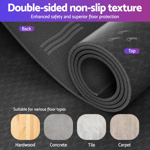 Everfit Exercise Equipment Mat Treadmill Floor Rug Home Gym Bike Fitness Yoga 2M Awezingly