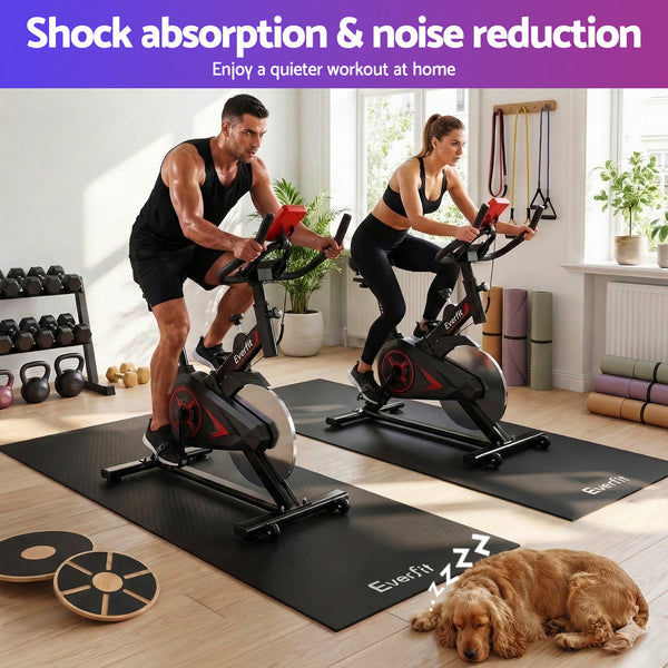 Everfit Exercise Equipment Mat Treadmill Floor Rug Home Gym Bike Fitness Yoga 2M Awezingly