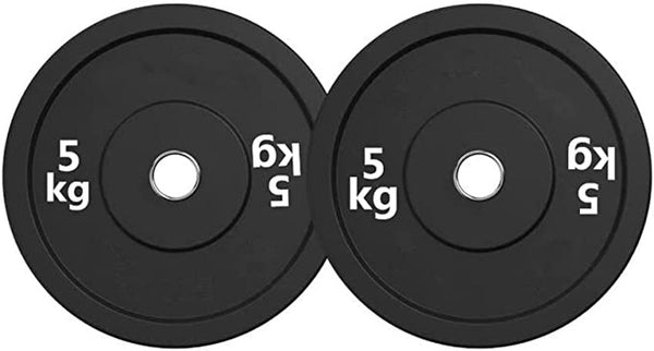 Curve Fitness Olympic Black Bumper Plates 40kg (2X20kg) Awezingly
