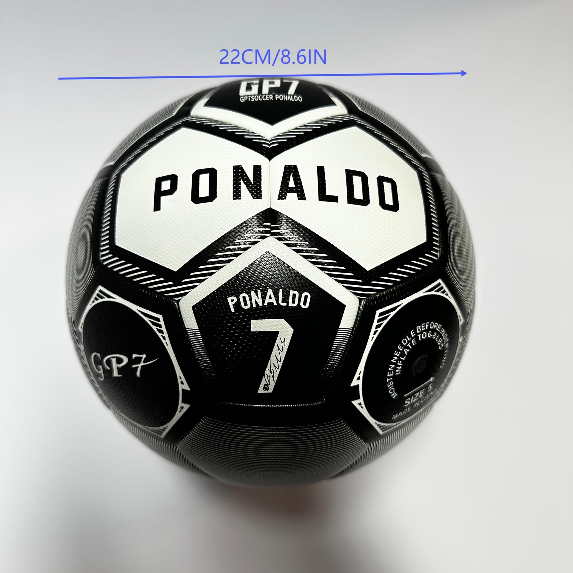 5th fans collect gifts Christmas Boxing Day black and white cool football with pump air needle net bag.soccer Awezingly