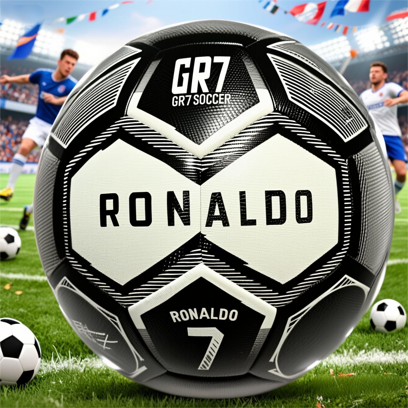 5th fans collect gifts Christmas Boxing Day black and white cool football with pump air needle net bag.soccer Awezingly