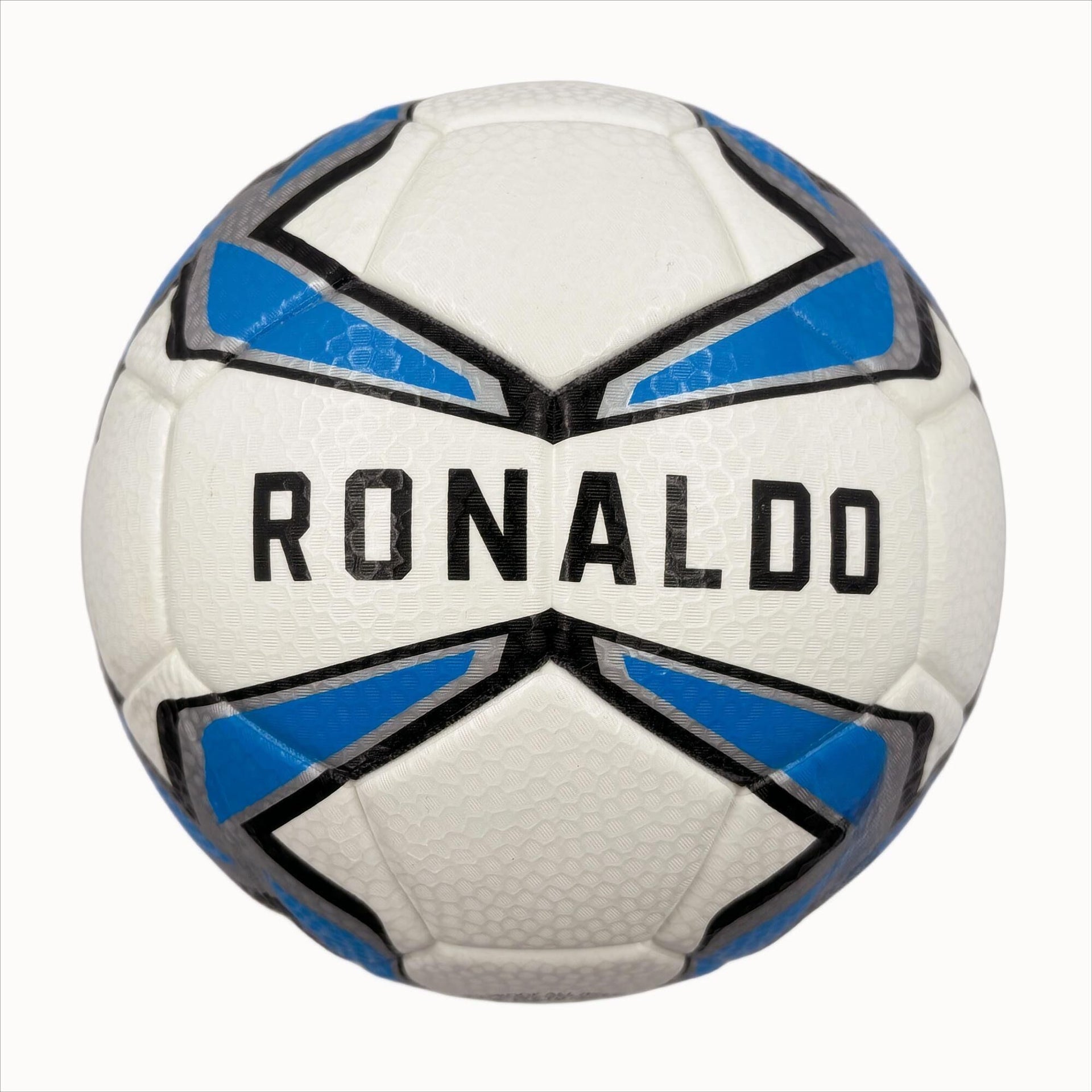A blue windmill size5 football, PU fit material, wear-resistant and explosion-proof, including pump+air needle+net bag, Christmas Boxing Day gift,soccer Unique