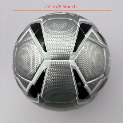 A mirror football with black and white color matching, professional anti-slip and wear-resistant design, exclusive football for fans, three-piece set with net bag, air needle and air pump, the best prize in campus competition, and a sports gift from fathe Unique