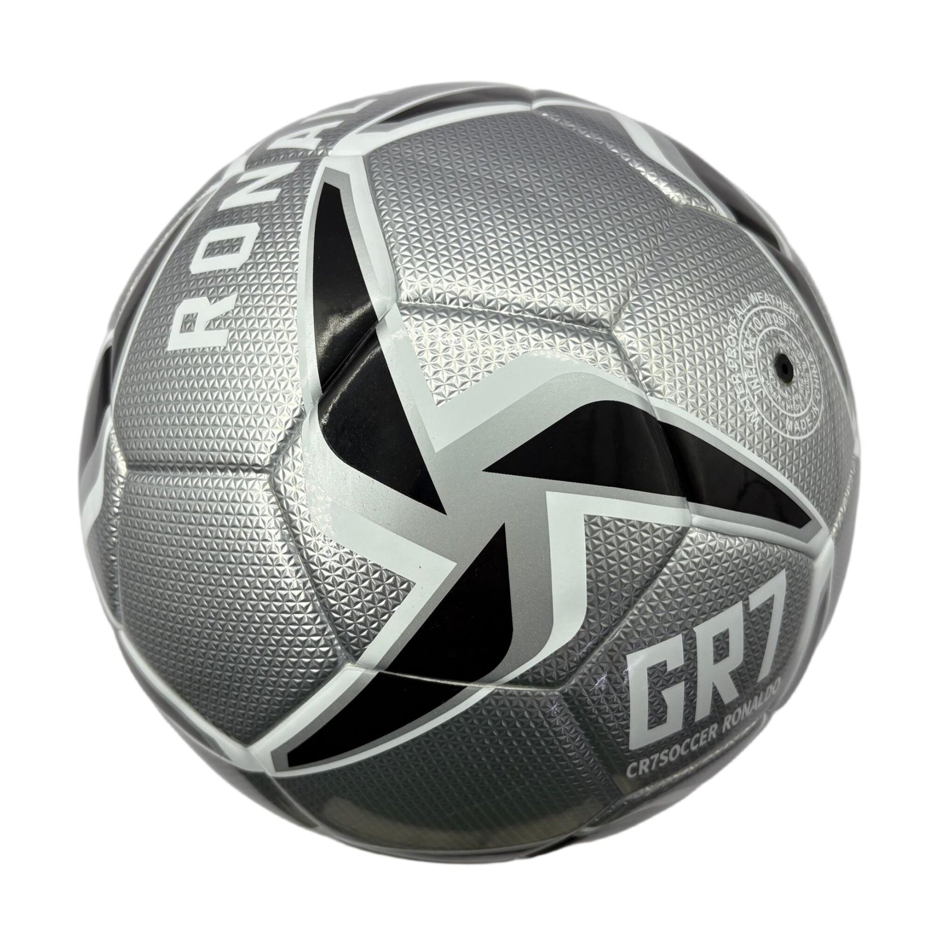 A mirror football with black and white color matching, professional anti-slip and wear-resistant design, exclusive football for fans, three-piece set with net bag, air needle and air pump, the best prize in campus competition, and a sports gift from fathe Unique