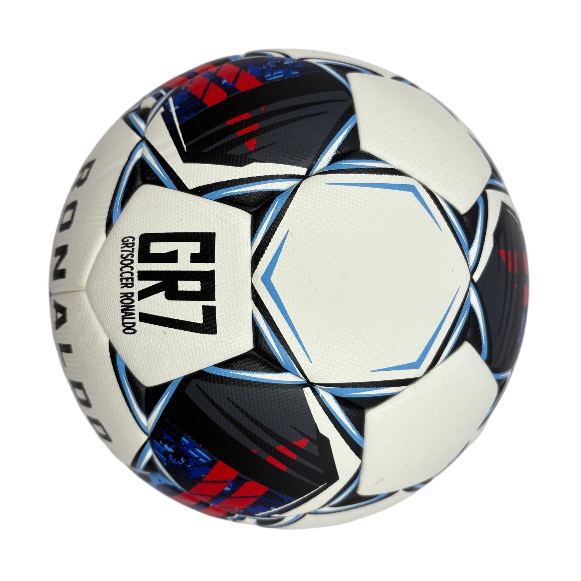 A black, red and blue graffiti football, made of PU, containing a pump+air needle+net bag, a gift for Christmas Boxing Day,soccer Unique