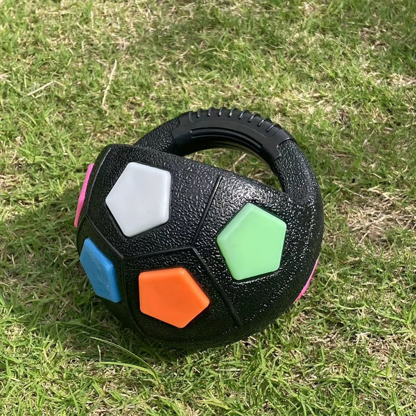 Football-shaped pet dog toys, sturdy and durable tooth-grinding training toys, squeaking sound toys