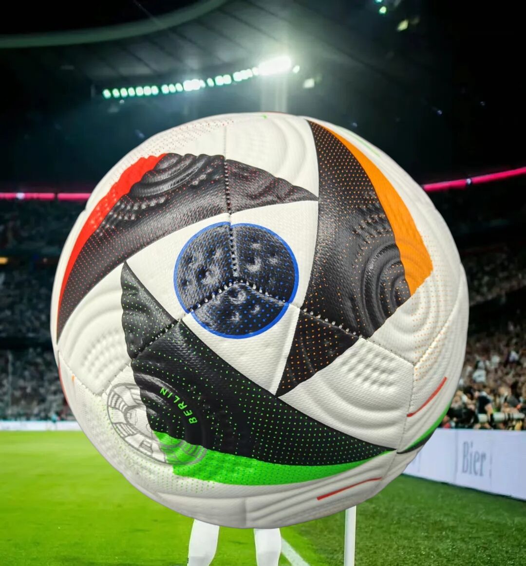 Euro Cup group stage football, special black and white pattern PU ultra-durable kicking soft new fashion event-specific football Unique