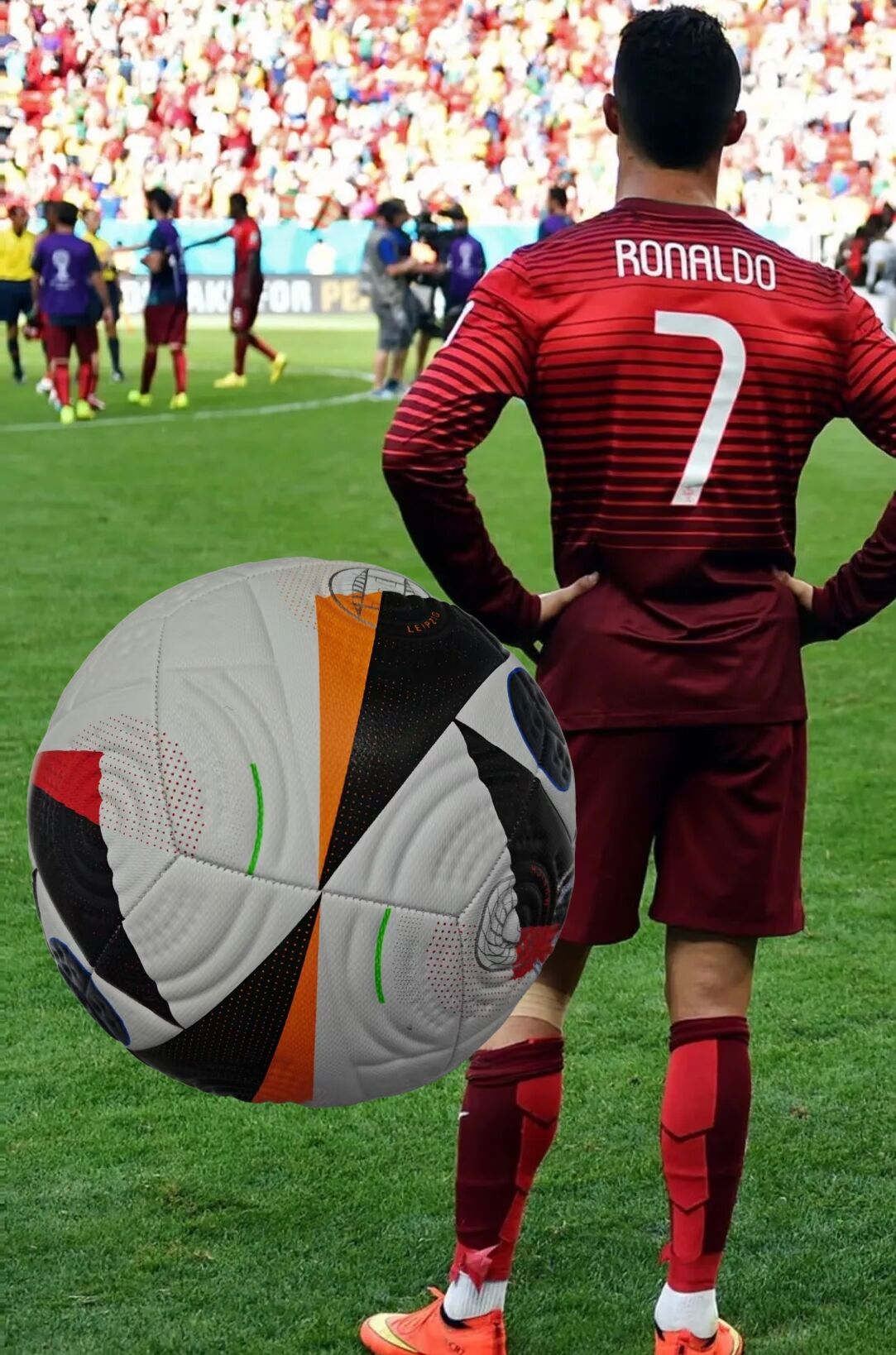 Euro Cup group stage football, special black and white pattern PU ultra-durable kicking soft new fashion event-specific football Unique