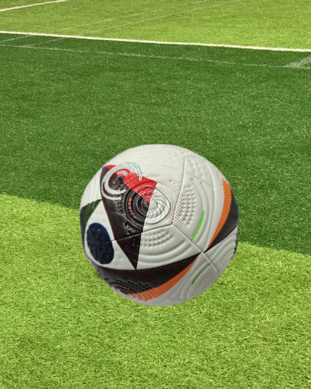 Euro Cup group stage football, special black and white pattern PU ultra-durable kicking soft new fashion event-specific football Unique