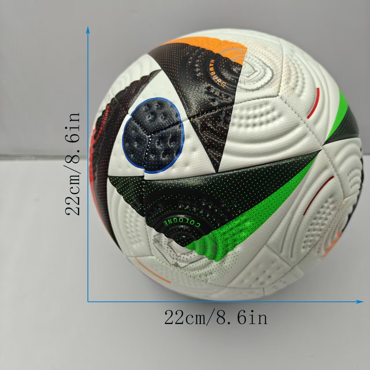 Euro Cup group stage football, special black and white pattern PU ultra-durable kicking soft new fashion event-specific football Unique