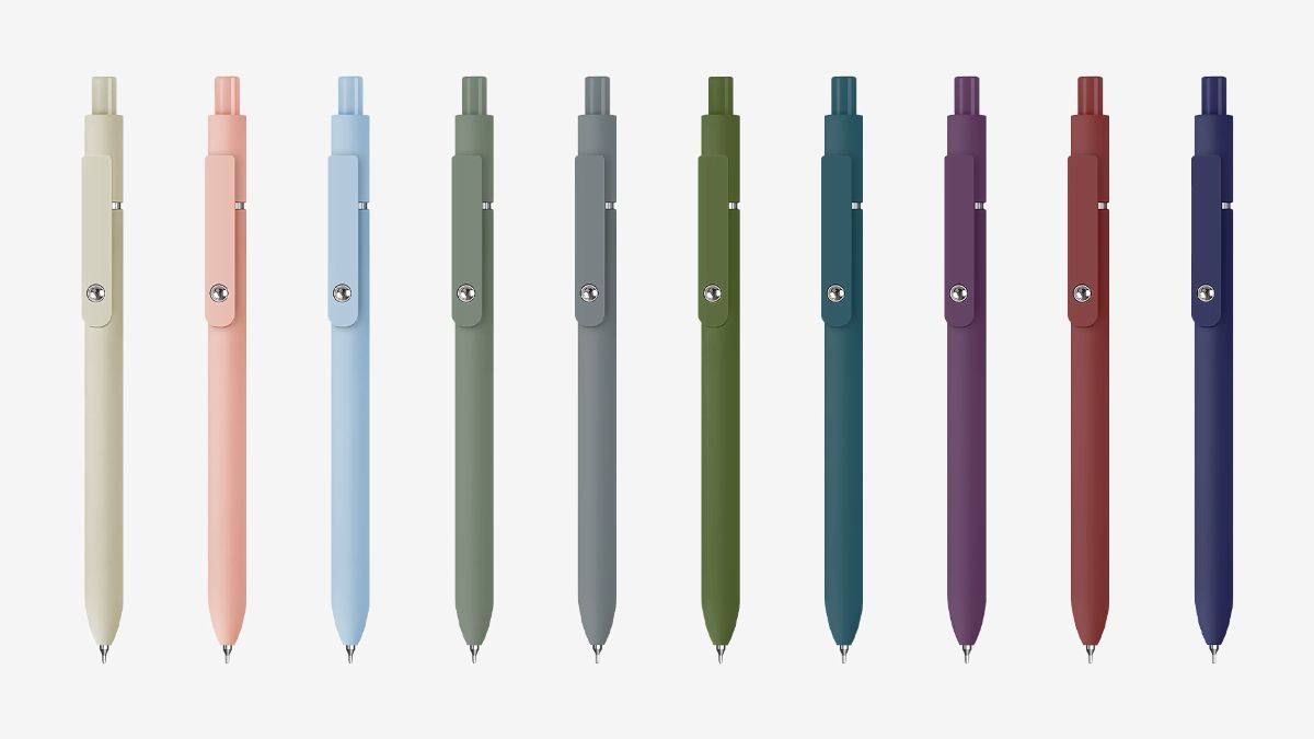 Gel Pens, 5 Pcs 0.5mm Black Ink Pens Fine Point Smooth Writing Pens, High-End Series Pens for Journaling Note Taking, Cute Office School Supplies Gifts for Women Men (Morandi) Awezingly