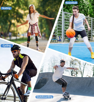 Honeycomb Knee Pads for Kids, Teens & Adults – Protective Compression Knee Guards for Basketball, Football, Cycling & Running(White,XS) Awezingly