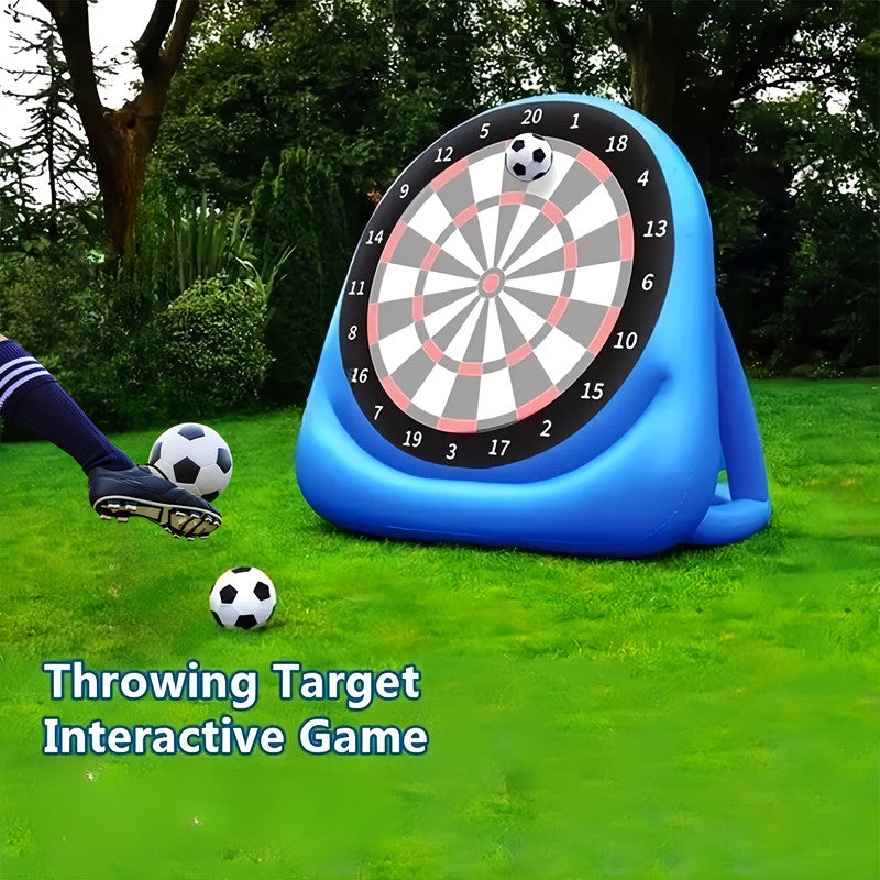 Inflatable Dart Board Game with 2 Soccer Balls Awezingly