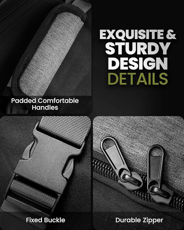 OutdoorMaster Padded Golf Club Travel Bag with Wheels, 900D Heavy Duty Oxford Waterproof -Alligators-Gray OutdoorMaster