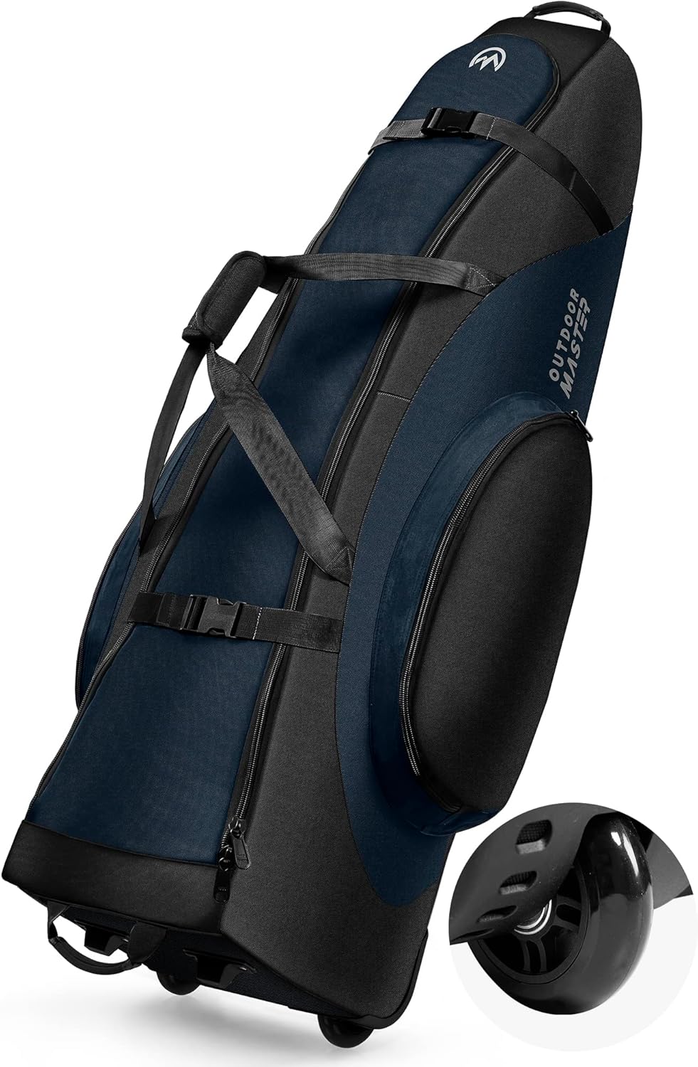 OutdoorMaster Padded Golf Club Travel Bag with Wheels, 900D Heavy Duty Oxford Waterproof -Alligators-Blue OutdoorMaster