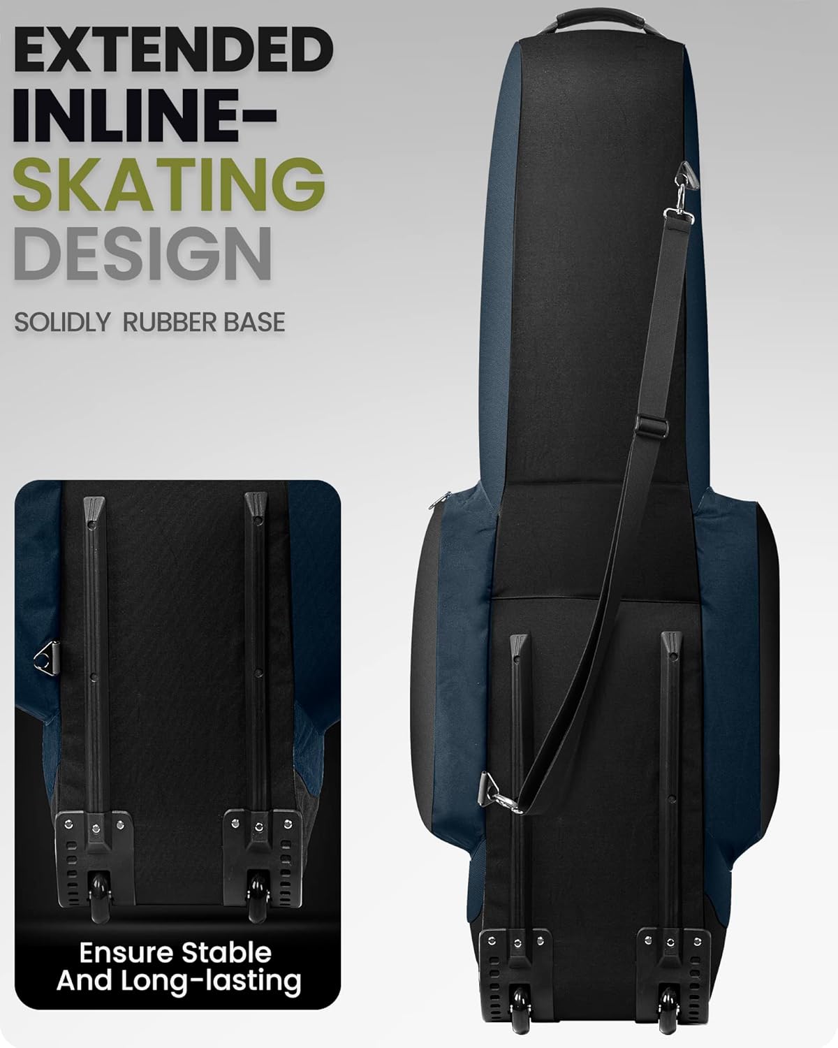 OutdoorMaster Padded Golf Club Travel Bag with Wheels, 900D Heavy Duty Oxford Waterproof -Alligators-Blue OutdoorMaster